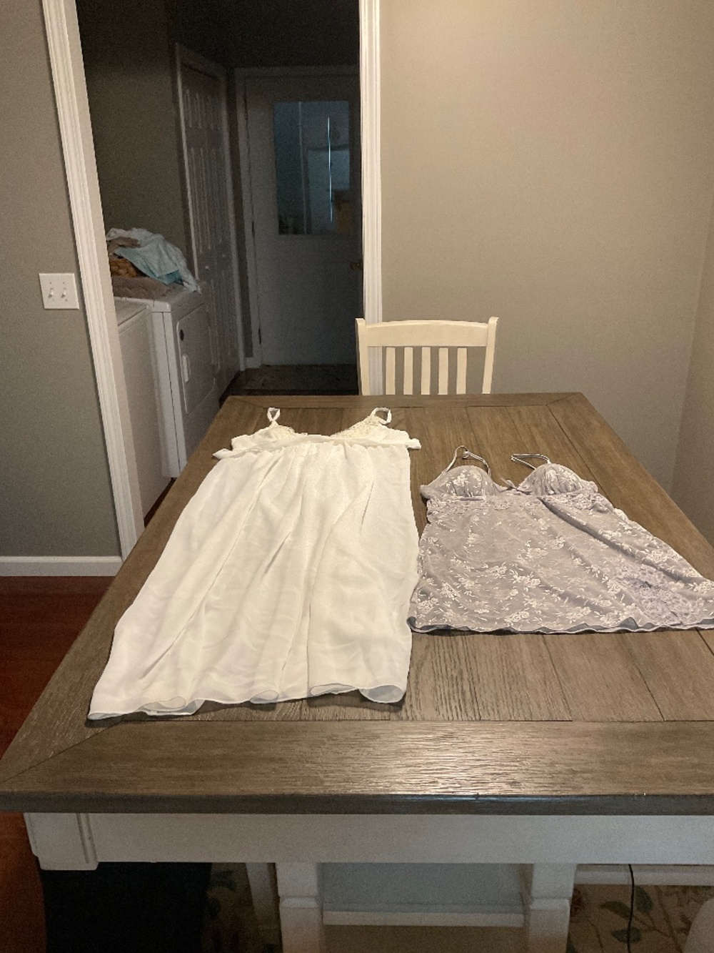 Two Luxury Nighties women Size Large with padded cups - NWT.